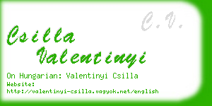 csilla valentinyi business card